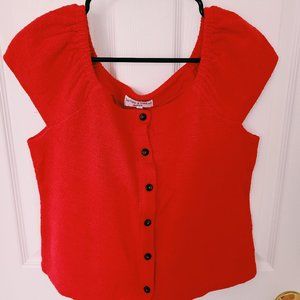 Madewell Texture & Thread Button-Front Top
